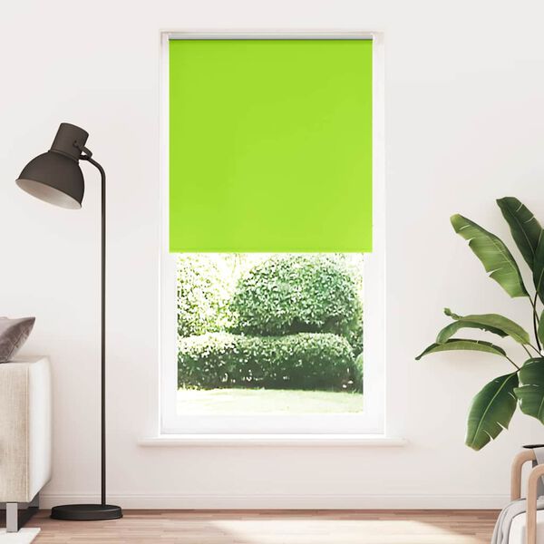 vidaXL Roller Blind Blackout Leaves Green 95x230 cm Fabric Width 90.7 cm Polyester