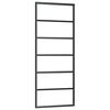 vidaXL Sliding Door with Hardware Set 76x205 cm ESG Glass&Aluminium