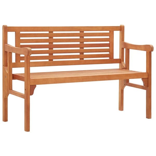 vidaXL Foldable Garden Bench 120 cm Solid Eucalyptus Wood