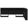 vidaXL Storage Headboard with Shelf Black Oak 120 cm Engineered Wood