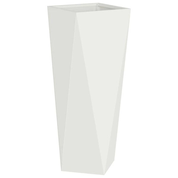 vidaXL Planter White 30 x 30 x 75 cm Steel