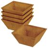 vidaXL Garden Planter 5 pcs Rusty 35 x 35 x 15 cm Weathering Steel