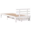 vidaXL Bed Frame with Drawers without Mattress White75x190 cm