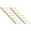 vidaXL Wall-mounted Wine Rack for 7 Bottles 2 pcs Gold Metal