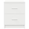 vidaXL Bedside Cabinet with 2 Drawers White 40x36x50 cm