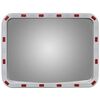 Convex Traffic Mirror Rectangle 60 x 80 cm with Reflectors