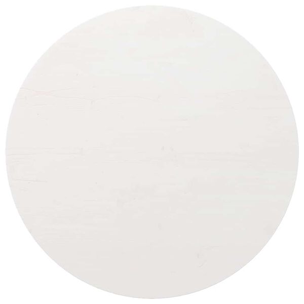 vidaXL Table Top White Ø80x2.5 cm Solid Wood Pine