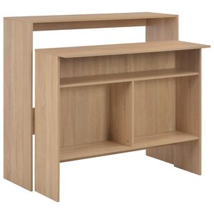 vidaXL Bar Table | Oak | Engineered wood | 130 x 40 x 120 cm | Modern