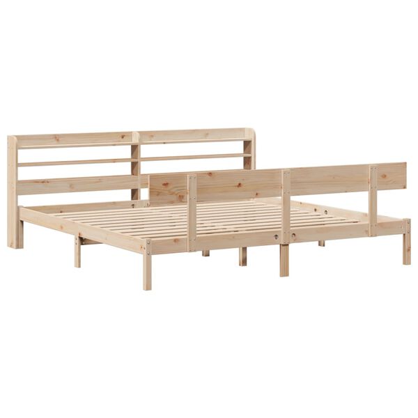 vidaXL Bed Frame without Mattress 180x200 cm Super King Solid Wood Pine