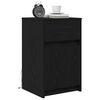 vidaXL LED Bedside Cabinet with Drawer 2 pcs Black oak 38 x 34 x 61 cm