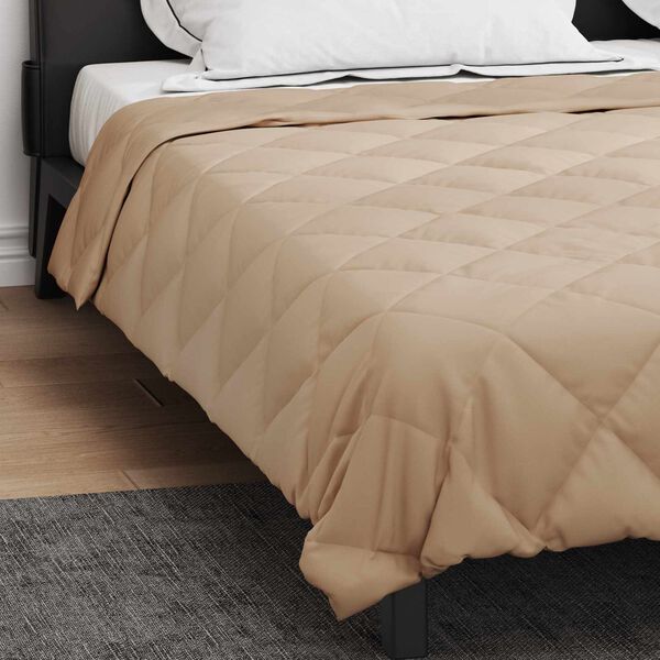 vidaXL Full Year Duvet Taupe 240 x 260 cm Microfiber