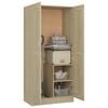 vidaXL Wardrobe Sonoma Oak 82.5x51.5x180 cm Engineered Wood