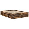 vidaXL Bed Frame without Mattress Smoked Oak 120x200 cm