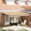 vidaXL Retractable Awning Yellow and Grey 400 x 300 cm