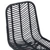 vidaXL Dining Chair 2 pcs Black 44.5 x 55 x 85 cm Rattan and Iron