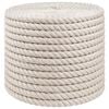 vidaXL Jute Rope 10 mm White 100% Tossa jute