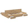 vidaXL Storage Bed Frame Artisan Oak 140 x 190 cm Engineered Wood