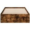 vidaXL Bed Frame with Drawers without Mattress Smoked Oak 90x200 cm