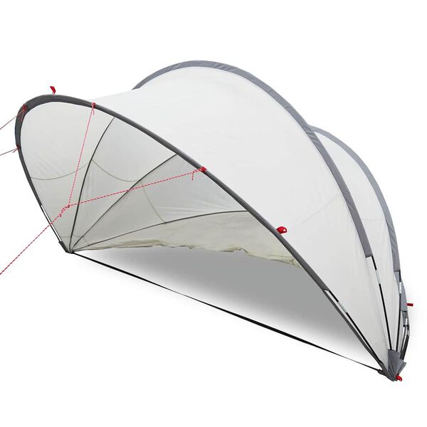vidaXL Pool Dome Folding Manual Grey and Orange 405 x 405 x 192 cm