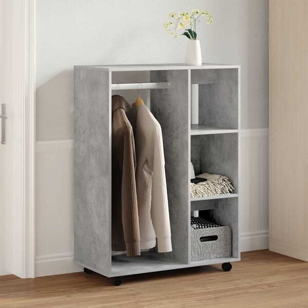 vidaXL Wardrobe Concrete Grey 80x40x110 cm Engineered Wood