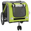 vidaXL Pet Bike Trailer Green and Grey Oxford Fabric and Iron