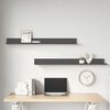 vidaXL Wall Shelves 2 pcs Grey 110x11x9 cm Solid Wood Pine