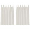 vidaXL Voile Curtain with Curtains 2 pcs Cream 140 x 140 cm Polyester