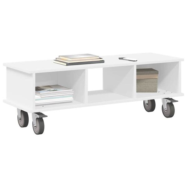 vidaXL TV Stand White 100 x 35 x 35 cm Engineered Wood