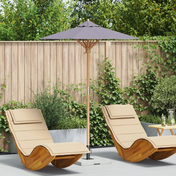 vidaXL Garden Parasol Dark grey 150 x 150 x 210 cm Bamboo