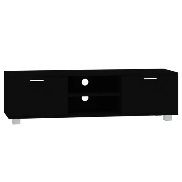 vidaXL TV Cabinet Black 140x40.5x35 cm Engineered Wood