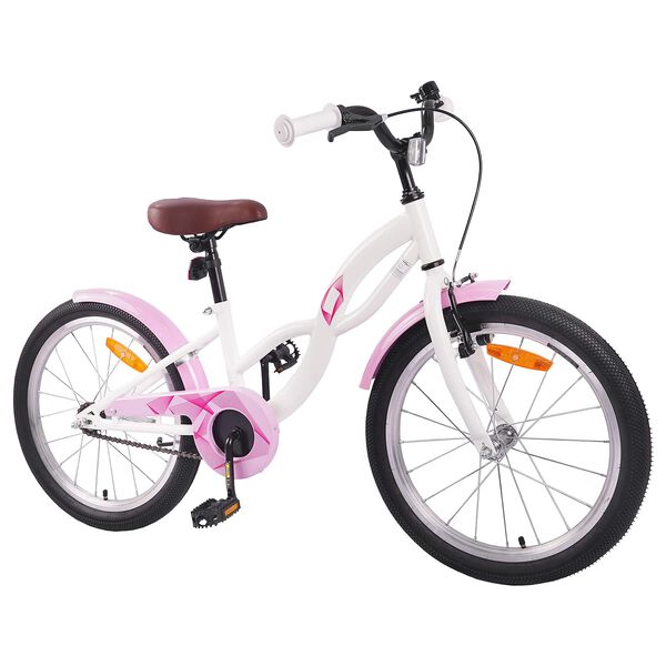 vidaXL Kids Bike 20'' for 6-11 Years Old White
