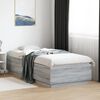vidaXL Bed Frame with LED without Mattress Grey Sonoma 90x200 cm