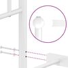 vidaXL Metal Bed Frame without Mattress with Headboard White 75x190cm