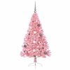 vidaXL Artificial Pre-lit Christmas Tree with 150 LEDs Pink 150 cm PVC