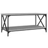 vidaXL Coffee Table Grey Sonoma 100x50x45 cm Engineered Wood and Iron