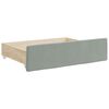 vidaXL Bed Drawers 2 pcs Light Grey Engineered Wood and Velvet