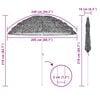 vidaXL Beach Parasol Natural 205 x 205 x 210 cm Polyester and Steel