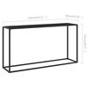 vidaXL Console Table Black 140x35x75 cm Tempered Glass