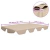 vidaXL Replacement Canopy for Garden Swing Beige 188/168x145/110 cm