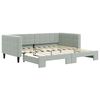 vidaXL Daybed with Trundle without Mattress Light Grey 90x190 cm Single