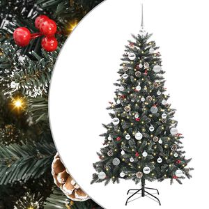 vidaXL Artificial Christmas Tree with 150 LEDs with Stand Green 150 cm