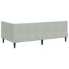 vidaXL Corner Bed Frame Light Grey 100 cm x 200 cm Velvet