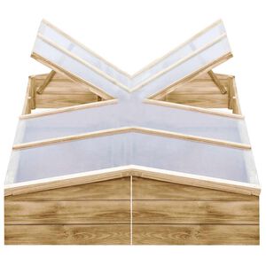 vidaXL Greenhouse | Natural | Impregnated pinewood, PVC | Large | Collapsible