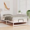 vidaXL Bed Frame White 100 x 200 cm Solid Pine Wood