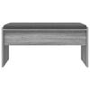 vidaXL Hall Bench with Cushion Grey Sonoma 83 x 38 x 40 cm