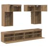 vidaXL TV Wall Units 6 pcs Old Wood 100 x 30 x 40 cm Engineered Wood