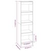 vidaXL Book Cabinet/Room Divider Smoked Oak 40x30x135 cm