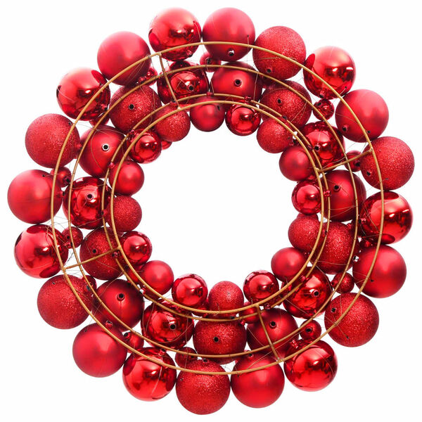 vidaXL Christmas Wreath Red 45 cm Polystyrene