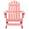 vidaXL Garden Adirondack Rocking Chair Solid Fir Wood Pink