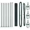 vidaXL Fence Post Green 10 x 1 m (12 x 12 mm mesh) Steel